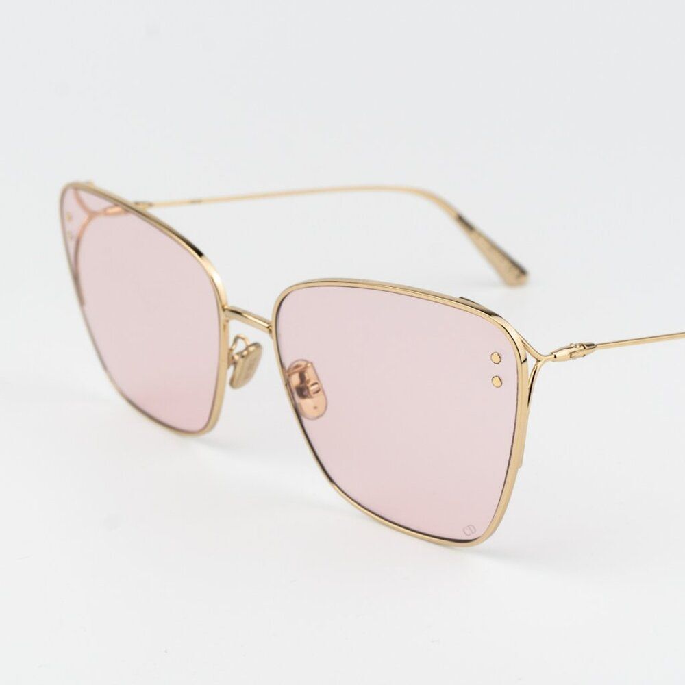 Dior MISDIOR B2U Women Sunglasses Gold Pink Butterfly CD40095U 10Y BRAND NEW - Picture 8 of 14